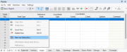 Shortcut Menu in Table