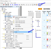 Button "Edit Printout Report" and Shortcut Menu