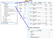 Selected Report Items (left) and Chapter Content (right)