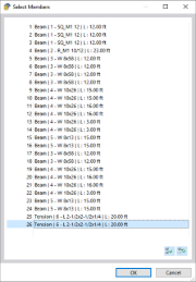Selecting Members in Dialog Box