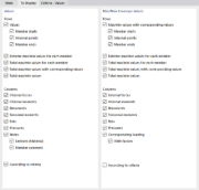 Defining Result Rows and Columns for Documentation