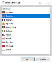 Selecting Language for Printout Report