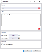 Inserting Plain Text