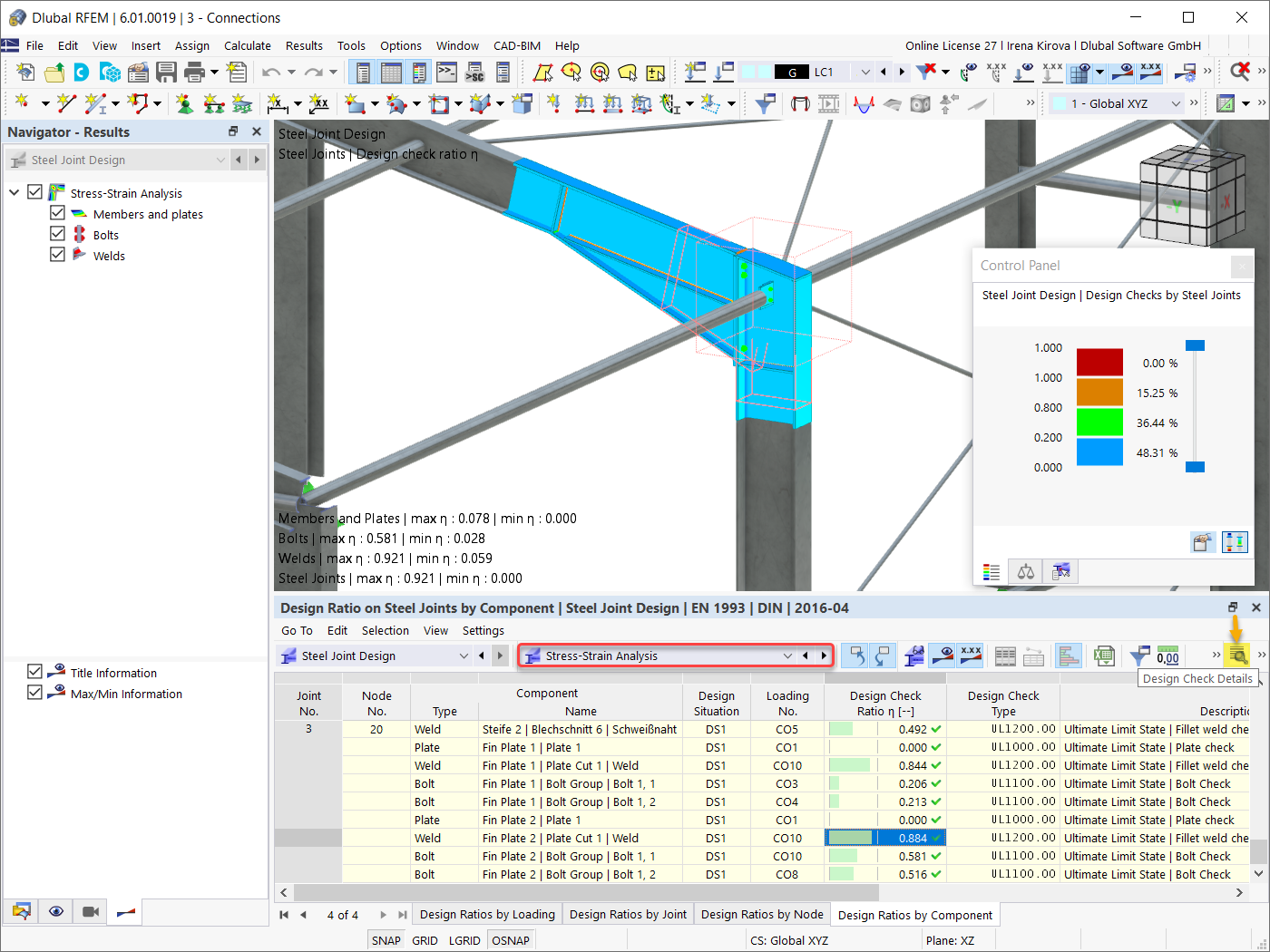 Results of Stress-Strain Analysis