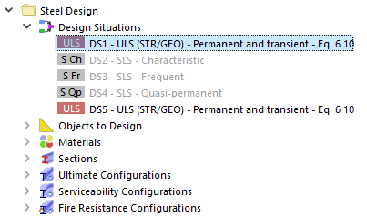 Design Situations for Steel Design
