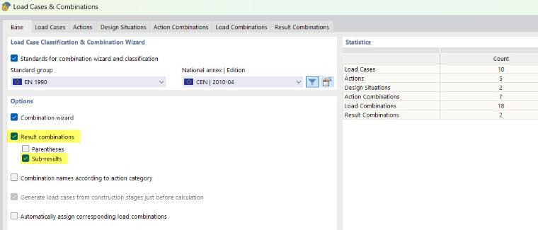 Activating Partial Results for Result Combinations