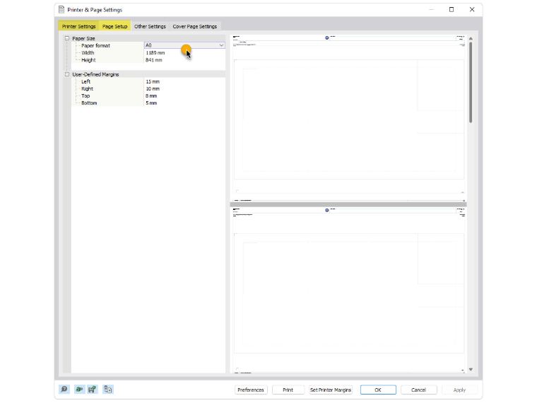 FAQ 005236 | In RFEM 6, is it possible to display a graphic of the reinforcement in the DIN A0 format?