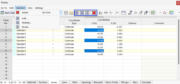 Highlighted Cells and Edit Functions via Menu and Buttons