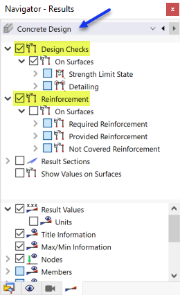 Main Categories for "Concrete Design" Results