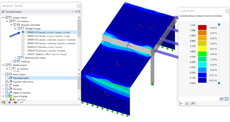 Design Ratios of Primary Reinforcement on Top Sides of Surfaces – Without Connecting Surface