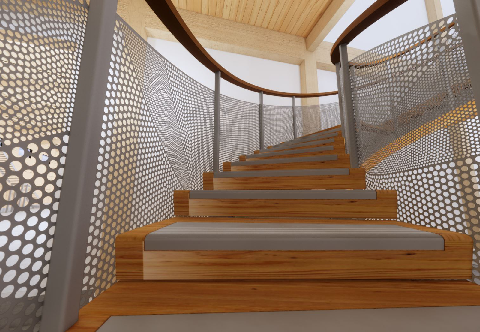 Spiral Staircase in KF Aerospace Centre for Excellence (© StructureCraft)