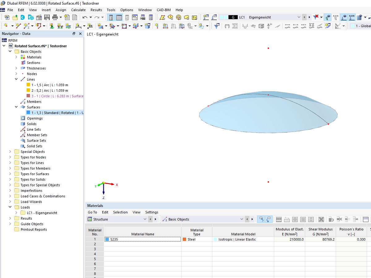 FAQ 005250 | I would like to create a rotationally symmetric surface in RFEM. However, the rotated surface is not created. Why?