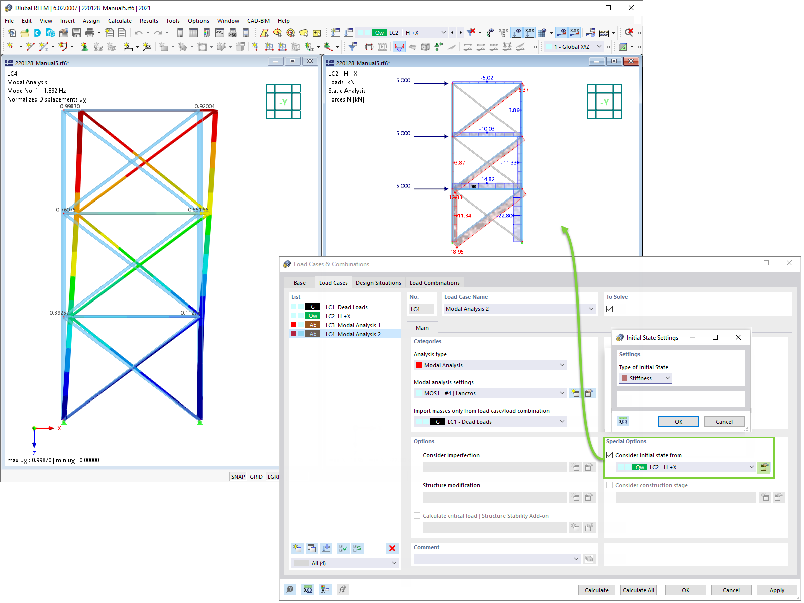 Modal Analysis with Initial State