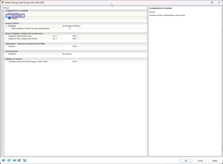 Deactivating "Serviceability" Design