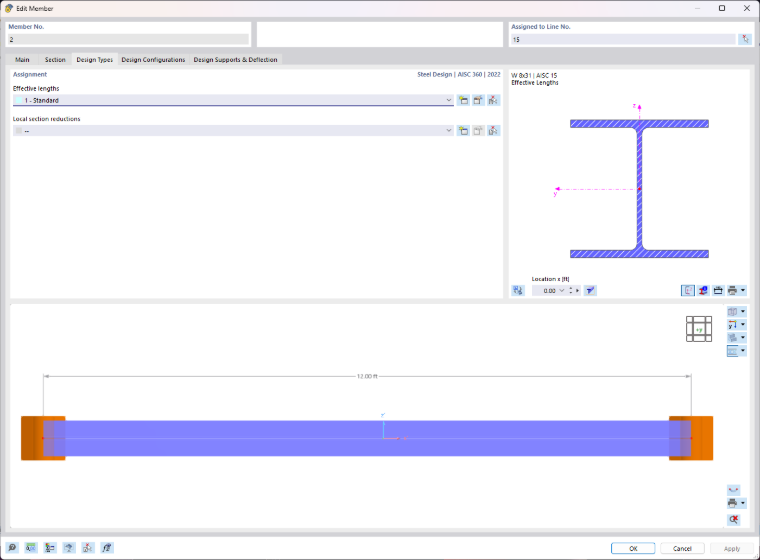 Type '1' of Effective Lengths for Columns