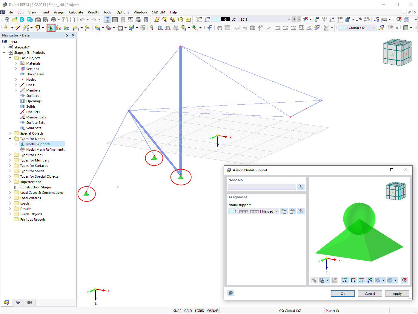 Assigning Nodal Support