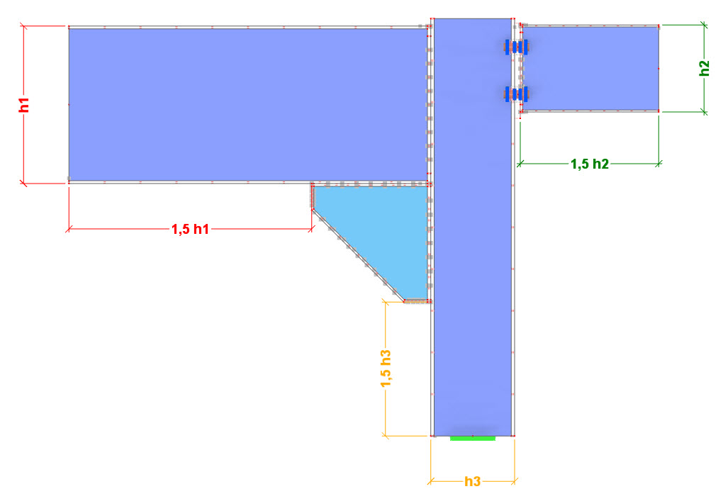 Dimensions of Substitute Steel Joint FE Model