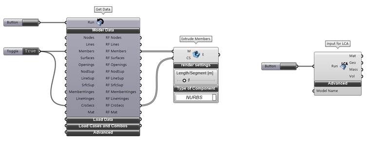 Additional functionalities of the Parametric FEM Toolbox: “Extrude Members” and “Input for LCA” (© Diego APELLÁNIZ)
