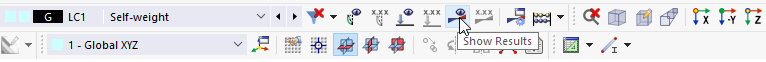 Calculating Load Case Using Button "Show Results"