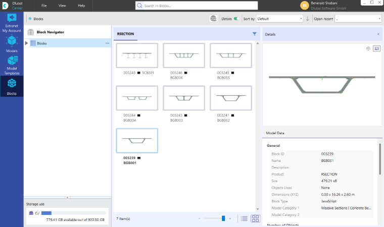 Selecting Block
