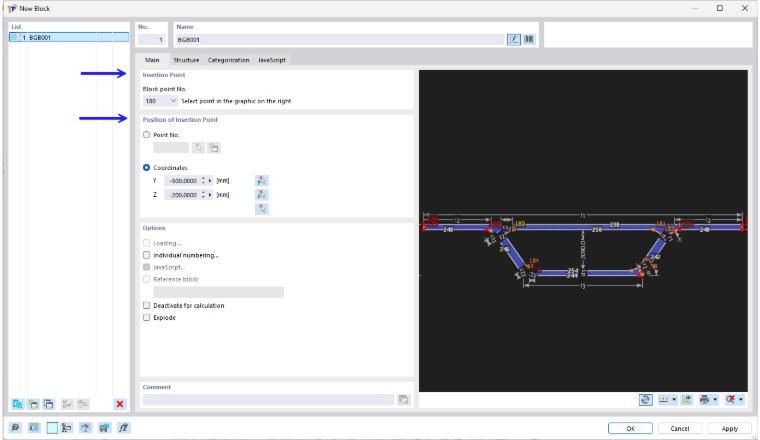 Defining Insert Points