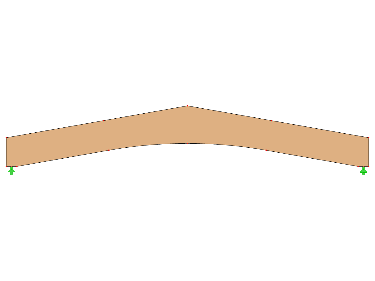 Model ID 585 | GLB0501 | Glued-Laminated Beam | Pitched Cambered | Constant Height | Symmetric | Without Loose Ridge Wedge