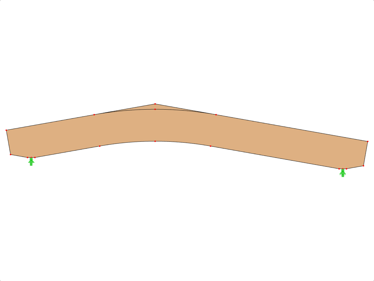 Model ID 602 | GLB0519 | Glued-Laminated Beam | Pitched Cambered | Constant Height | Asymmetric | Tapered Cantilevers | With Loose Ridge Wedge