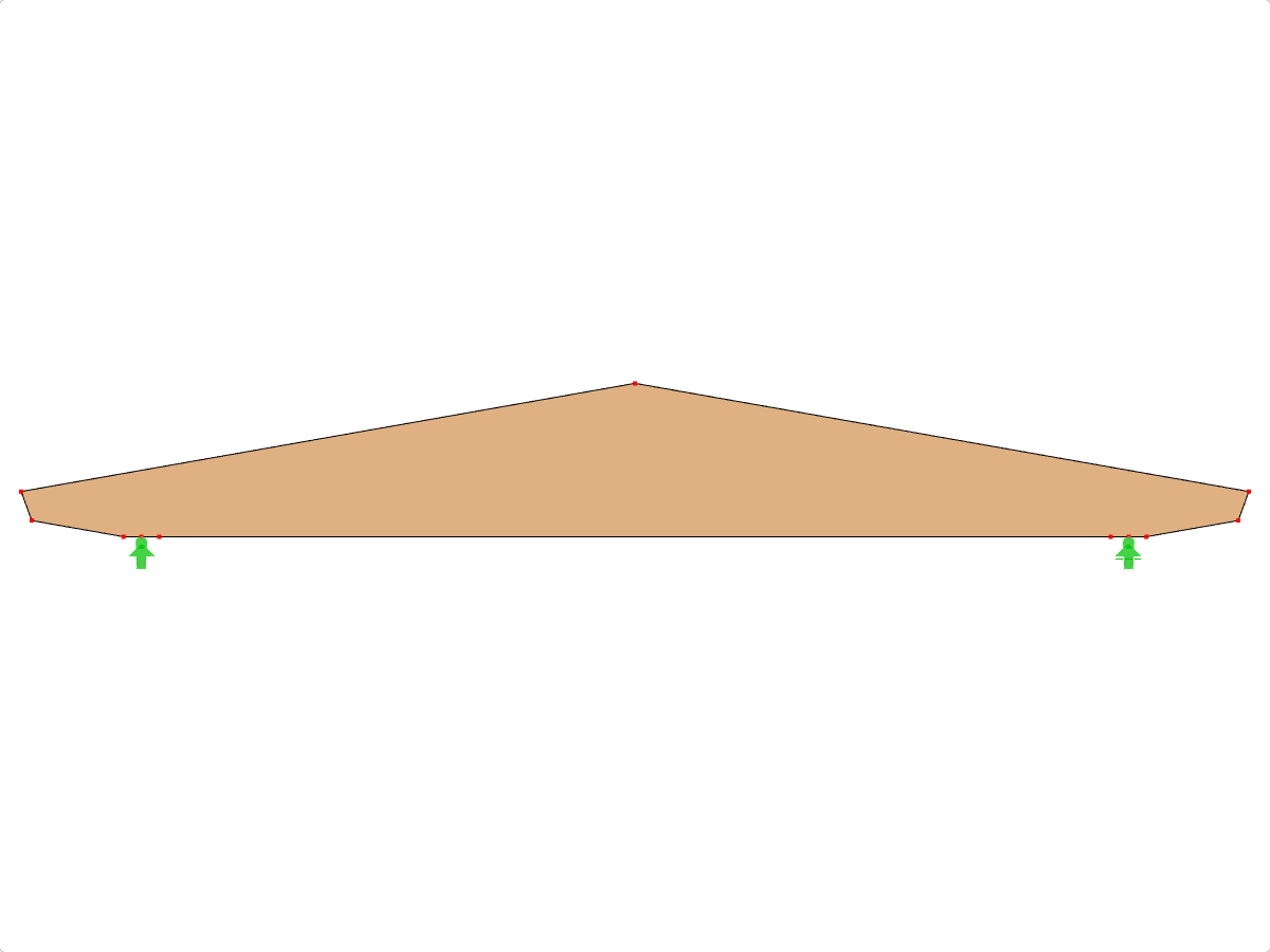 Model ID 624 | GLB0303 | Glued-Laminated Beam | Double-Tapered | Symmetric | Tapered Cantilevers