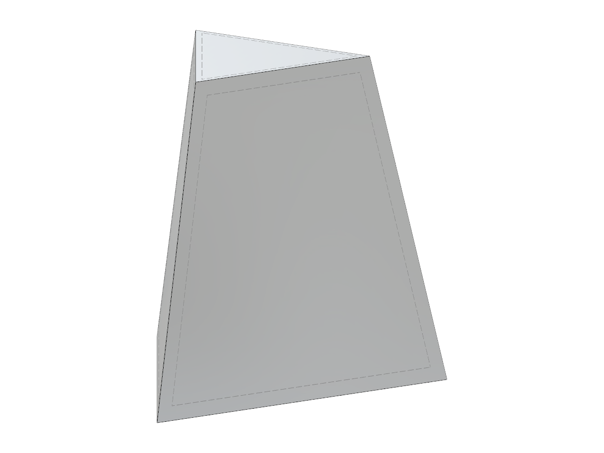 A parametric JavaScript block demonstrating the design of a truncated triangular pyramid with inputs for the height of equal edges.