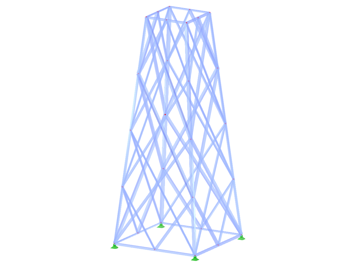 Model ID 2286 | TSR062-a | Lattice Tower | Rectangular Plan | Double X-Diagonals (not Interconnected)