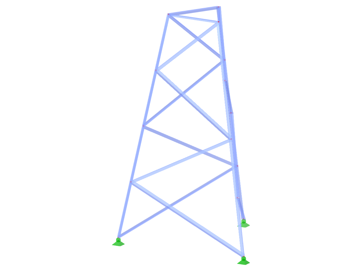 Model ID 2315 | TST012-a | Lattice Tower | Triangular Plan | K-Diagonals Right