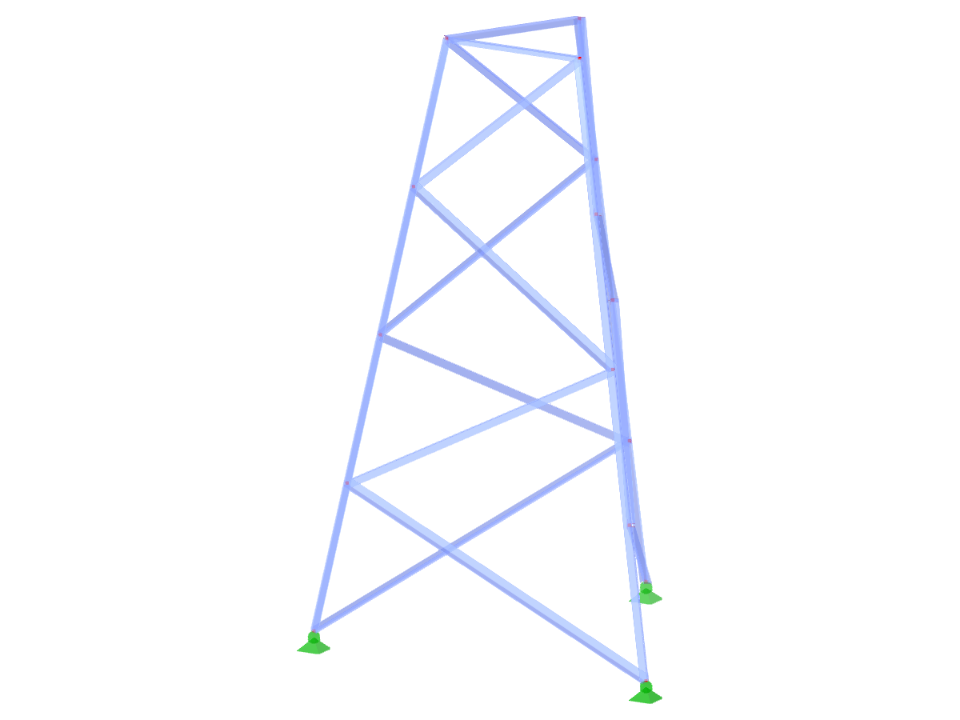 Model ID 2315 | TST012-a | Lattice Tower | Triangular Plan | K-Diagonals Right