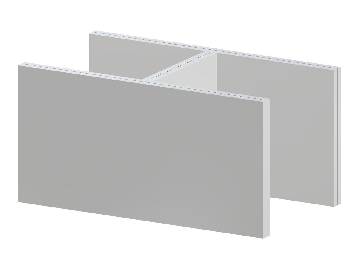 Structural analysis of H-shaped concrete walls showcasing stability and design features.
