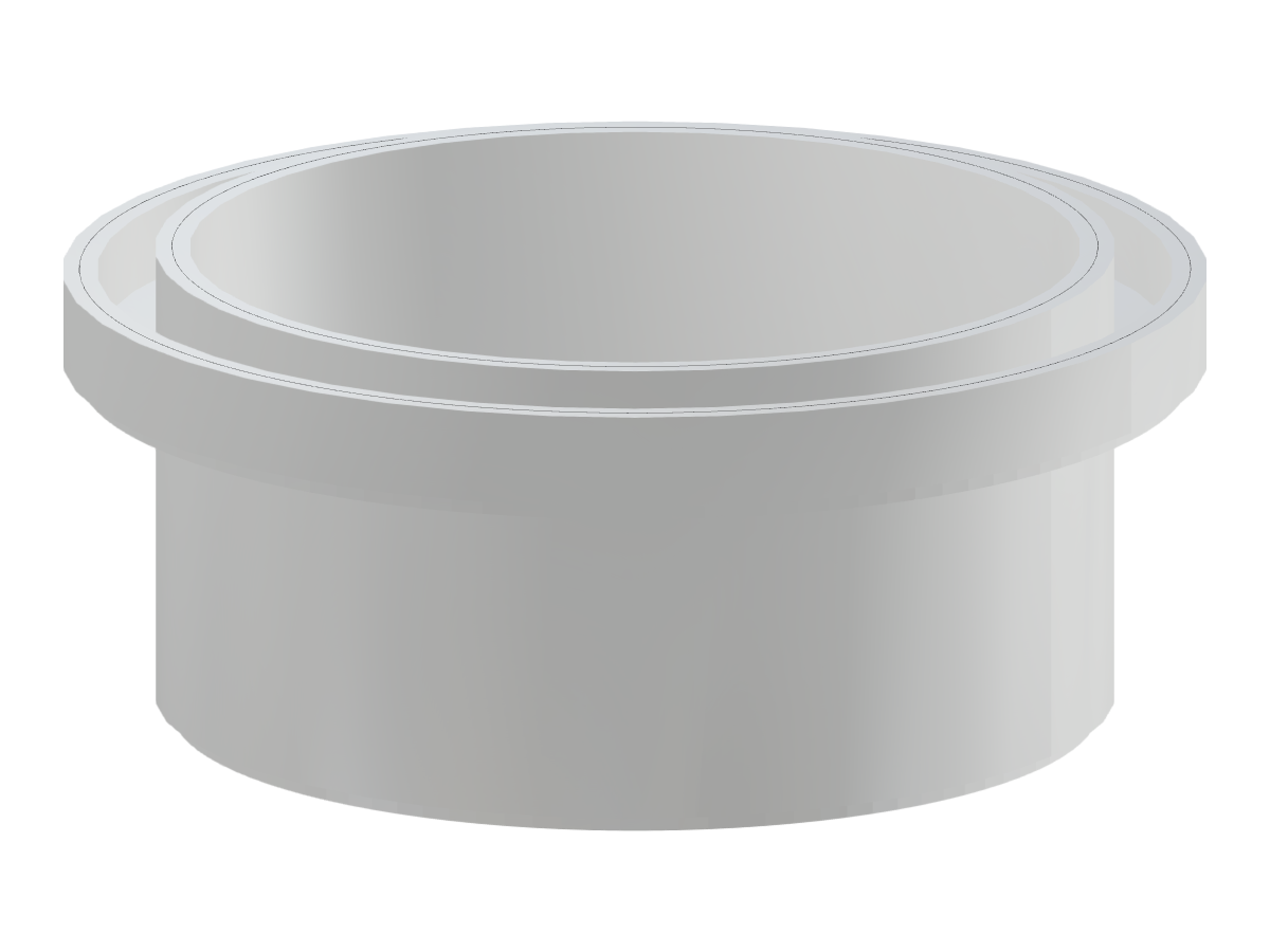 3D model of parametric circular concrete basin created by surfaces showing detailed structural design.
