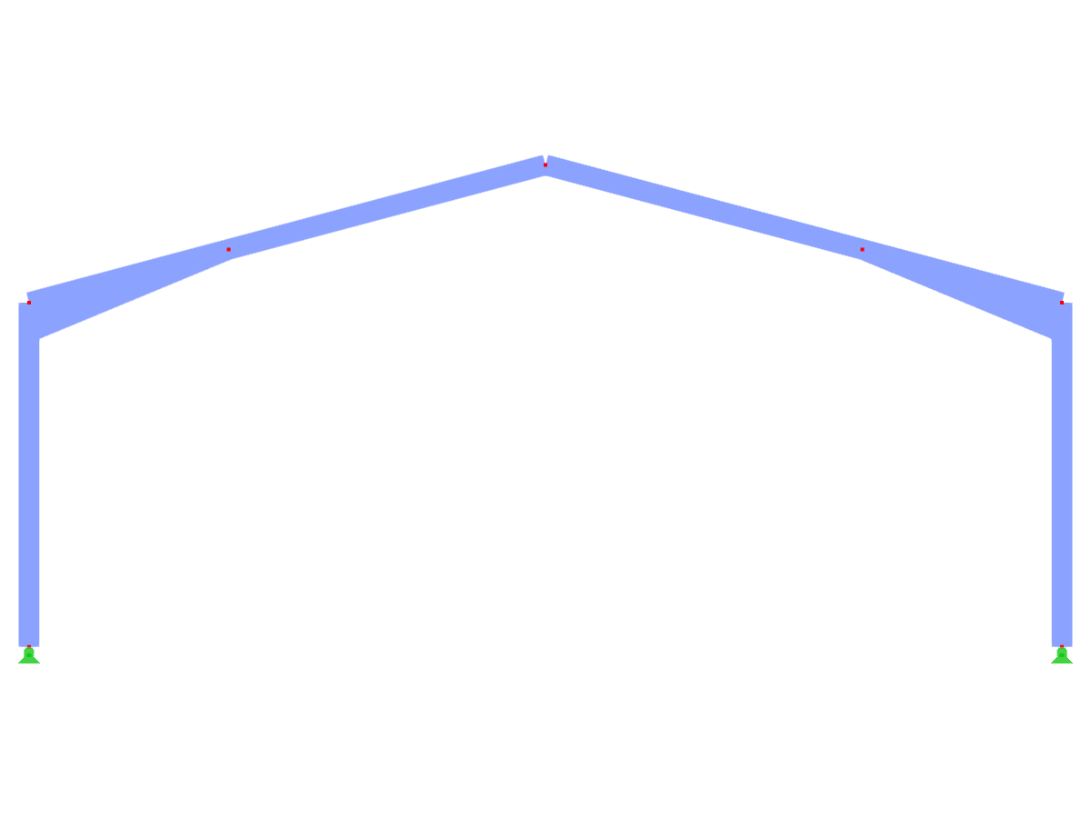 Model ID 2362 | FTA001 | Tapered Frame. Single-Span. Tapered Rafter Near Frame Corner.