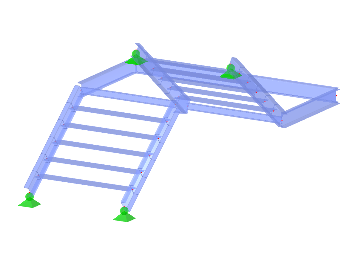 Model ID 3070 | STS004-a | Stairs | Two-Flight | Half-Turn (U-Shaped, Switchback) | Up-Right