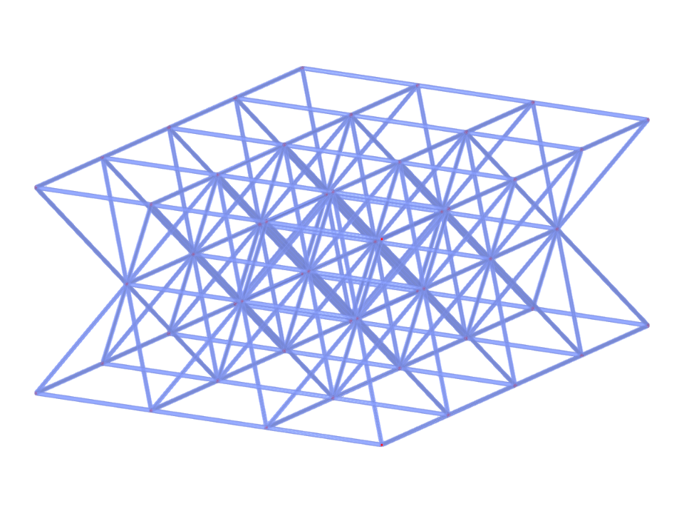 Model ID 3118 | 3TS001 | Due to the pattern of the structure, the number of spans in the X or Y direction should be increased or decreased by "one" step from the previous level.