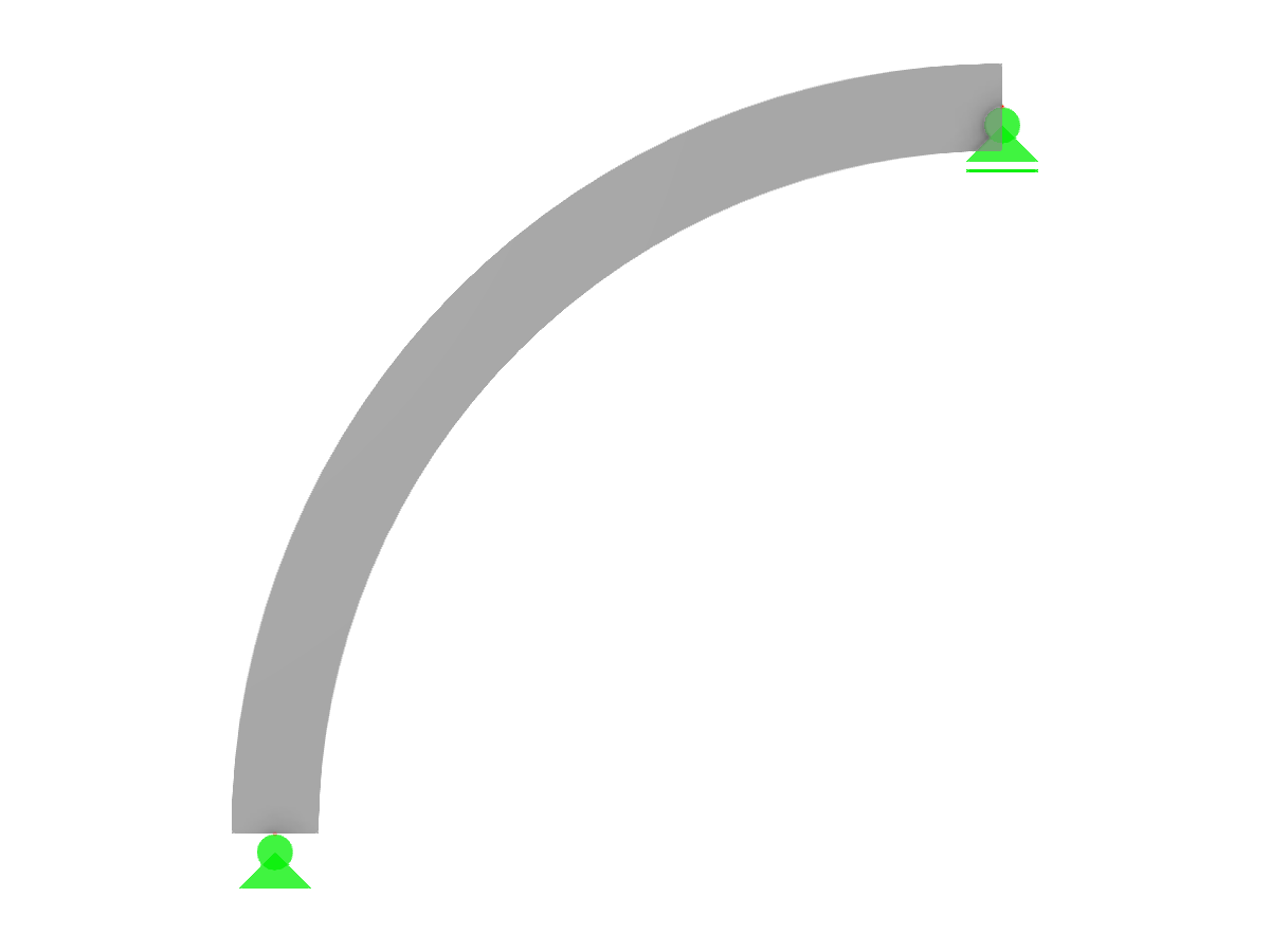 Model ID 3205 | ARB003c | Arched Beam | Circular | Quarter Arch