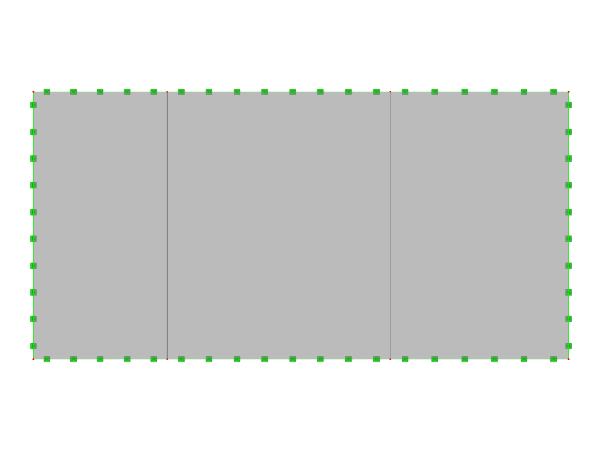 The image depicts a concrete slab divided into three distinct sections, illustrating its structural configuration and design.