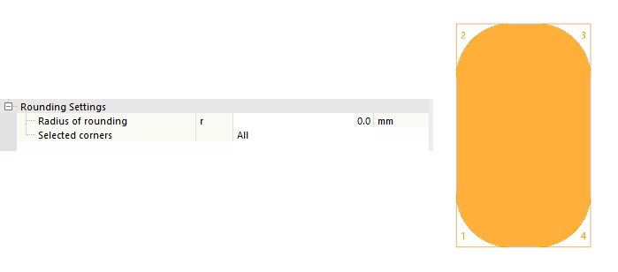 Detailed Settings for Rounding and Rounded Plate