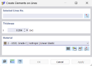 Dialog Box "Create Elements on Lines"