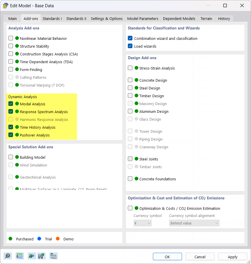 Add-ons for Dynamic Analysis