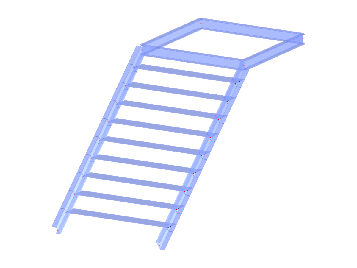 Model 003889 | STS001-e | Single Flight Steel Stairway