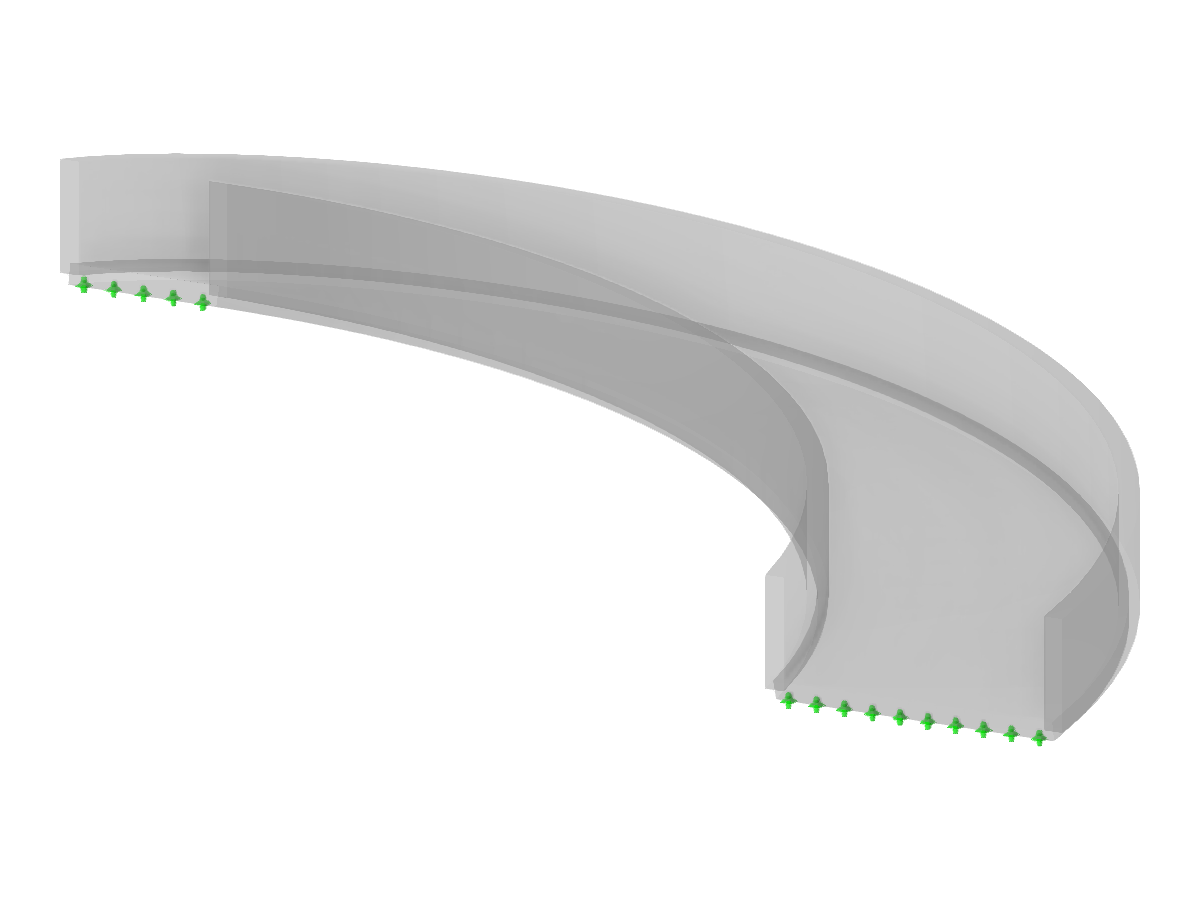 Model 003925 | STC014 | Semi-Circle Single-Flight Staircase