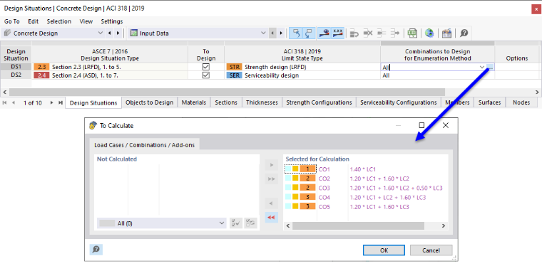 Selecting Combinations for Design