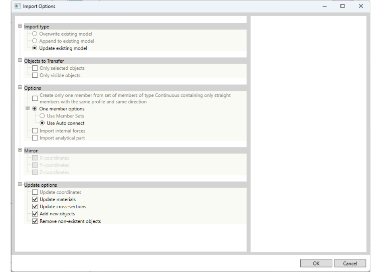Import Options