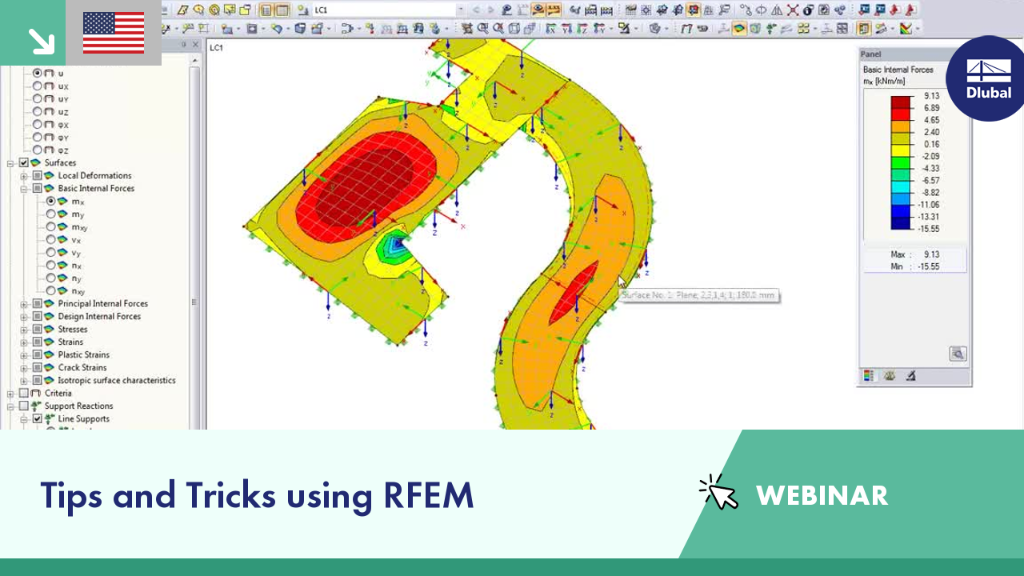 Webinar showcasing effective design practices using RFEM software.