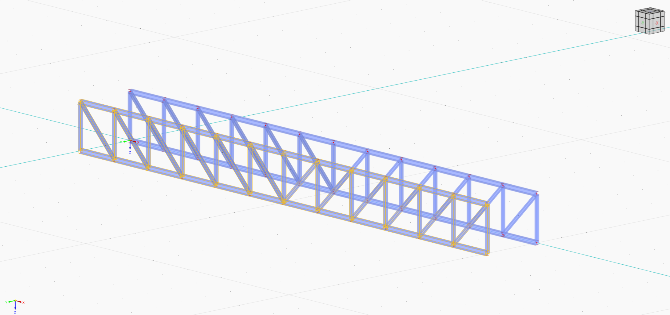 Top and Bottom Chords with Posts and Diagonals