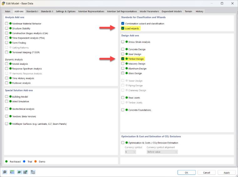 Activating Timber Design Add-on