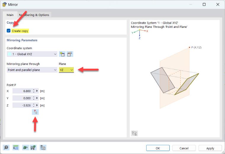 Dialog Box "Mirror"